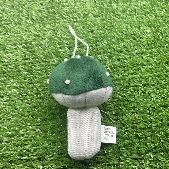 Fabric Mushroom Ornament Dark Green, NWT - Picture 6 of 9